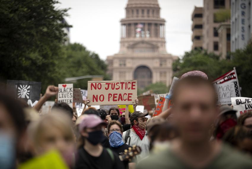 Protesters marched against the killing of George Floyd by Minneapolis police officers on May 31, 2020.